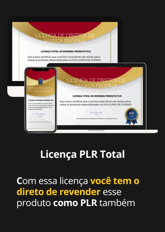 mockup licença plr